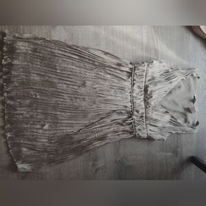 Elegant Gray Pleated Dress